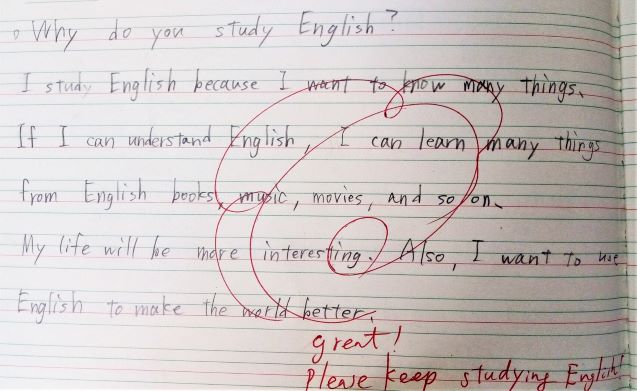 最後の宿題 Why Do You Study English なぜ英語を学ぶのか さわざき英会話スクール